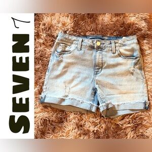 Seven7 Light Blue Jean Shorts